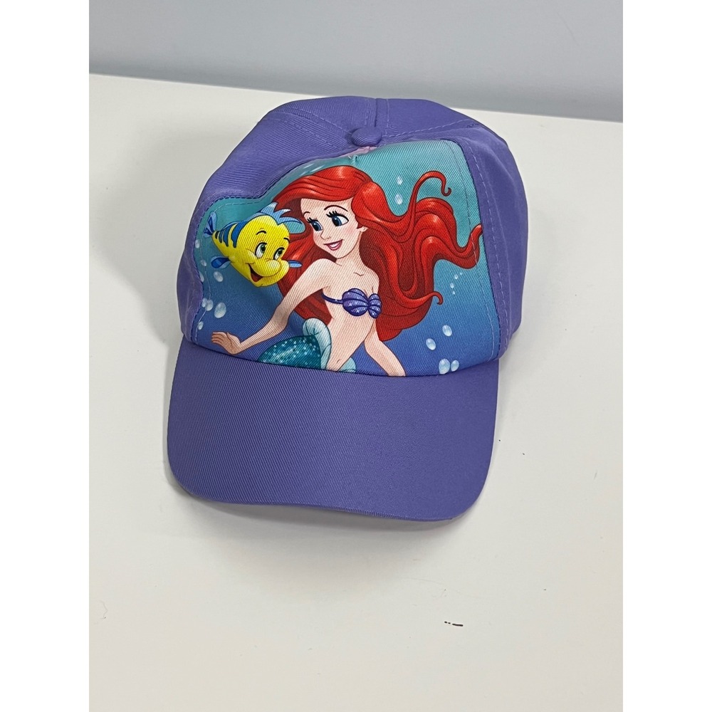 Disney Princess Ariel Kids Purple Baseball Hat Girls One Size Adjustable Back‎